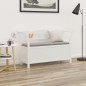vidaXL Banco madera maciza abeto blanco 107x45x75,5 cm
