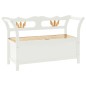 vidaXL Banco madera maciza abeto blanco 107x45x75,5 cm