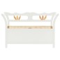vidaXL Banco madera maciza abeto blanco 107x45x75,5 cm