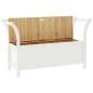 vidaXL Banco madera maciza abeto blanco 107x45x75,5 cm