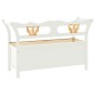 vidaXL Banco madera maciza abeto blanco 107x45x75,5 cm
