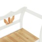 vidaXL Banco madera maciza abeto blanco 107x45x75,5 cm