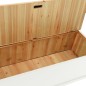 vidaXL Banco madera maciza abeto blanco 107x45x75,5 cm
