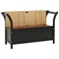 vidaXL Banco madera maciza de abeto negro 107x45x75,5 cm vidaXL Banco madera maciza de abeto negro 107x45x75,5 cm