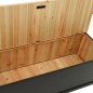 vidaXL Banco madera maciza de abeto negro 107x45x75,5 cm vidaXL Banco madera maciza de abeto negro 107x45x75,5 cm