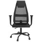 vidaXL Silla de oficina altura ajustable tela malla y cuero PE negro vidaXL Silla de oficina altura ajustable tela malla y cuero PE negro
