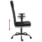 vidaXL Silla de oficina altura ajustable tela malla y cuero PE negro vidaXL Silla de oficina altura ajustable tela malla y cuero PE negro