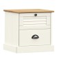 vidaXL Mesita de noche VIGO madera maciza de pino blanco 42x35x40 cm vidaXL Mesita de noche VIGO madera maciza de pino blanco 42x35x40 cm