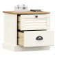 vidaXL Mesita de noche VIGO madera maciza de pino blanco 42x35x40 cm vidaXL Mesita de noche VIGO madera maciza de pino blanco 42x35x40 cm
