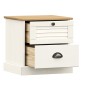 vidaXL Mesita de noche VIGO madera maciza de pino blanco 42x35x40 cm vidaXL Mesita de noche VIGO madera maciza de pino blanco 42x35x40 cm