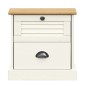 vidaXL Mesita de noche VIGO madera maciza de pino blanco 42x35x40 cm vidaXL Mesita de noche VIGO madera maciza de pino blanco 42x35x40 cm