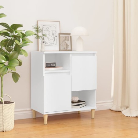 vidaXL Aparador de madera contrachapada blanco 60x35x70 cm