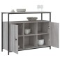 vidaXL Aparador de madera de ingeniería gris Sonoma 100x35x80 cm vidaXL Aparador de madera de ingeniería gris Sonoma 100x35x80 cm