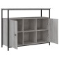 vidaXL Aparador de madera de ingeniería gris Sonoma 100x35x80 cm vidaXL Aparador de madera de ingeniería gris Sonoma 100x35x80 cm