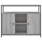 vidaXL Aparador de madera de ingeniería gris Sonoma 100x35x80 cm vidaXL Aparador de madera de ingeniería gris Sonoma 100x35x80 cm