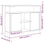 vidaXL Aparador de madera de ingeniería gris Sonoma 100x35x80 cm vidaXL Aparador de madera de ingeniería gris Sonoma 100x35x80 cm