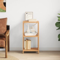 vidaXL Estantería de 3 niveles madera maciza de roble 40x30x78 cm