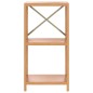 vidaXL Estantería de 3 niveles madera maciza de roble 40x30x78 cm