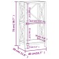 vidaXL Estantería de 3 niveles madera maciza de roble 40x30x78 cm