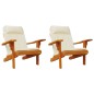 vidaXL Cojines para silla Adirondack 2 uds tela Oxford color crema vidaXL Cojines para silla Adirondack 2 uds tela Oxford color crema