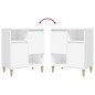 vidaXL Aparador de madera contrachapada blanco 60x35x70 cm