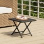 vidaXL Mesa plegable ratán sintético negro 45x35x32 cm vidaXL Mesa plegable ratán sintético negro 45x35x32 cm