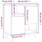 vidaXL Aparador de madera contrachapada blanco 60x35x70 cm