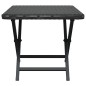 vidaXL Mesa plegable ratán sintético negro 45x35x32 cm vidaXL Mesa plegable ratán sintético negro 45x35x32 cm