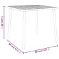 vidaXL Mesa de jardín acero gris antracita 80x80x71 cm vidaXL Mesa de jardín acero gris antracita 80x80x71 cm