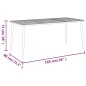 vidaXL Mesa de jardín acero gris antracita 165x80x71 cm vidaXL Mesa de jardín acero gris antracita 165x80x71 cm