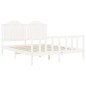 vidaXL Estructura de cama con cabecero madera maciza blanco 160x200 cm vidaXL Estructura de cama con cabecero madera maciza blanco 160x200 cm