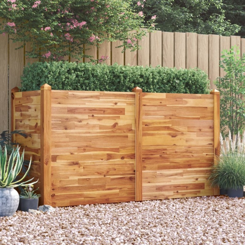vidaXL Jardinera arriate madera maciza acacia 160x60x84 cm