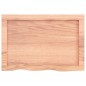 vidaXL Estante pared madera roble tratada marrón claro 60x40x(2-4) cm vidaXL Estante pared madera roble tratada marrón claro 60x40x(2-4) cm
