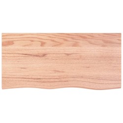 vidaXL Estante pared madera roble tratada marrón claro 100x50x(2-6) cm