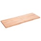 vidaXL Estante pared madera roble tratada marrón claro 140x50x(2-4) cm vidaXL Estante pared madera roble tratada marrón claro 140x50x(2-4) cm