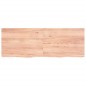 vidaXL Estante pared madera roble tratada marrón claro 140x50x(2-4) cm vidaXL Estante pared madera roble tratada marrón claro 140x50x(2-4) cm