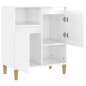 vidaXL Aparador de madera contrachapada blanco brillante 60x35x70 cm vidaXL Aparador de madera contrachapada blanco brillante 60x35x70 cm