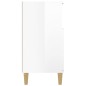 vidaXL Aparador de madera contrachapada blanco brillante 60x35x70 cm vidaXL Aparador de madera contrachapada blanco brillante 60x35x70 cm