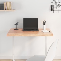 vidaXL Tablero mesa madera tratada borde natural marrón 80x40x(2-4) cm