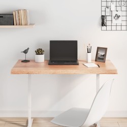 vidaXL Tablero mesa madera tratada borde natural marrón 100x50x(2-4)cm