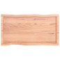 vidaXL Tablero mesa madera tratada borde natural marrón 100x50x(2-4)cm vidaXL Tablero mesa madera tratada borde natural marrón 100x50x(2-4)cm