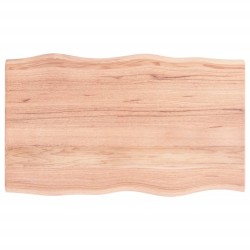 vidaXL Tablero mesa madera tratada roble borde natural 100x60x2 cm