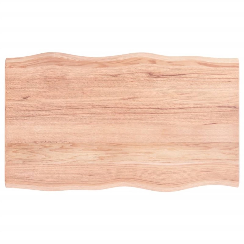 vidaXL Tablero mesa madera tratada roble borde natural 100x60x2 cm