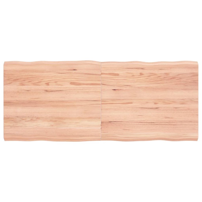 vidaXL Tablero mesa madera tratada borde natural marrón 120x50x(2-4)cm vidaXL Tablero mesa madera tratada borde natural marrón 120x50x(2-4)cm