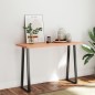 vidaXL Tablero mesa madera tratada borde natural marrón 120x50x(2-4)cm vidaXL Tablero mesa madera tratada borde natural marrón 120x50x(2-4)cm