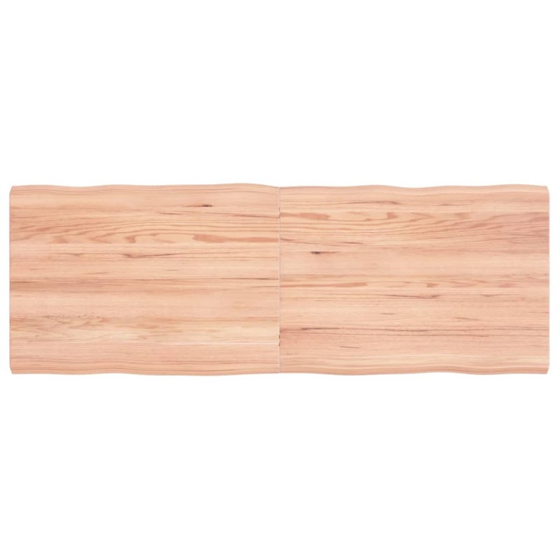 vidaXL Tablero mesa madera tratada borde natural marrón 140x50x(2-4)cm vidaXL Tablero mesa madera tratada borde natural marrón 140x50x(2-4)cm