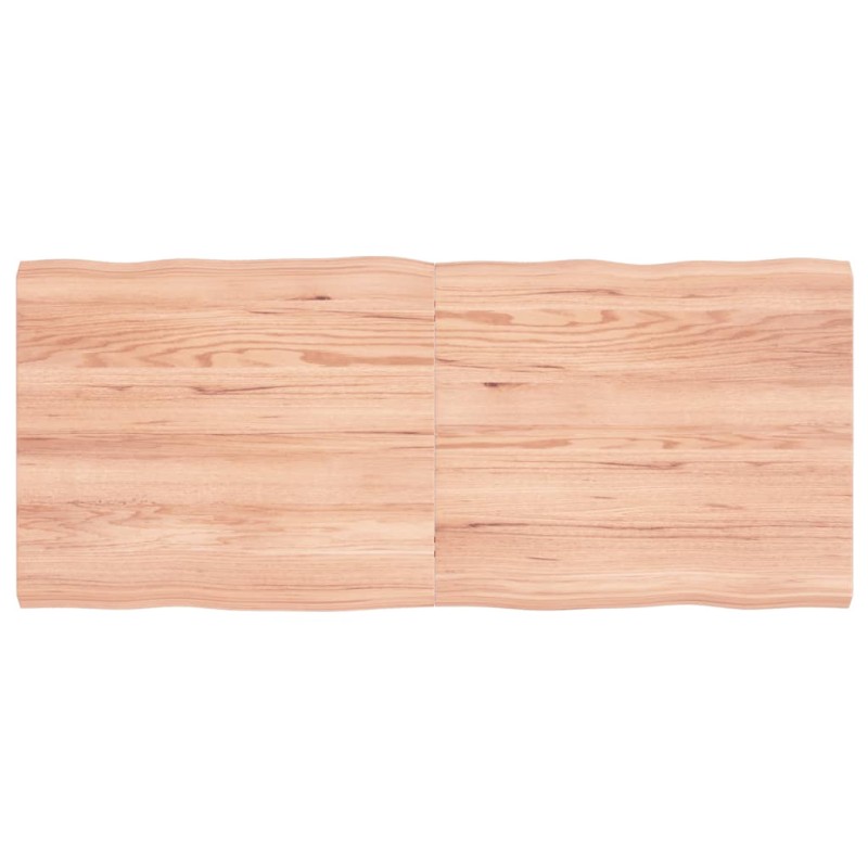 vidaXL Tablero mesa madera tratada borde natural marrón 140x60x(2-4)cm vidaXL Tablero mesa madera tratada borde natural marrón 140x60x(2-4)cm
