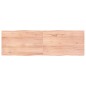 vidaXL Tablero mesa madera tratada borde natural marrón 160x50x(2-4)cm