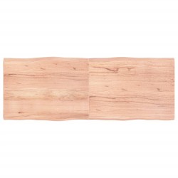 vidaXL Tablero mesa madera tratada borde natural marrón 160x60x(2-4)cm