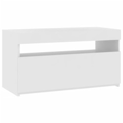 vidaXL Mueble de TV con luces LED blanco 75x35x40 cm